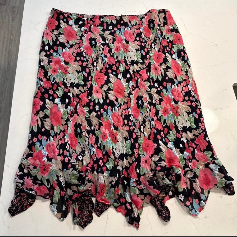 Vintage plus size reversible floral skirt